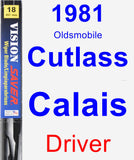 Driver Wiper Blade for 1981 Oldsmobile Cutlass Calais - Vision Saver