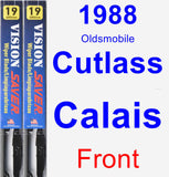 Front Wiper Blade Pack for 1988 Oldsmobile Cutlass Calais - Vision Saver