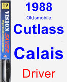 Driver Wiper Blade for 1988 Oldsmobile Cutlass Calais - Vision Saver