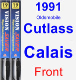 Front Wiper Blade Pack for 1991 Oldsmobile Cutlass Calais - Vision Saver