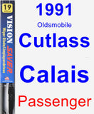 Passenger Wiper Blade for 1991 Oldsmobile Cutlass Calais - Vision Saver