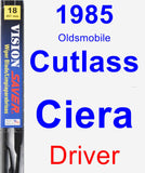 Driver Wiper Blade for 1985 Oldsmobile Cutlass Ciera - Vision Saver