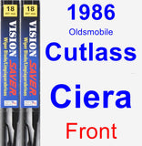 Front Wiper Blade Pack for 1986 Oldsmobile Cutlass Ciera - Vision Saver