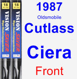 Front Wiper Blade Pack for 1987 Oldsmobile Cutlass Ciera - Vision Saver