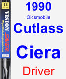 Driver Wiper Blade for 1990 Oldsmobile Cutlass Ciera - Vision Saver