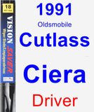 Driver Wiper Blade for 1991 Oldsmobile Cutlass Ciera - Vision Saver