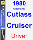 Driver Wiper Blade for 1980 Oldsmobile Cutlass Cruiser - Vision Saver