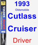 Driver Wiper Blade for 1993 Oldsmobile Cutlass Cruiser - Vision Saver