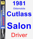 Driver Wiper Blade for 1981 Oldsmobile Cutlass Salon - Vision Saver