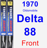 Front Wiper Blade Pack for 1970 Oldsmobile Delta 88 - Vision Saver