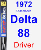 Driver Wiper Blade for 1972 Oldsmobile Delta 88 - Vision Saver