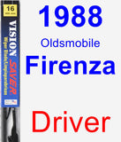 Driver Wiper Blade for 1988 Oldsmobile Firenza - Vision Saver