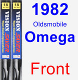 Front Wiper Blade Pack for 1982 Oldsmobile Omega - Vision Saver