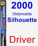 Driver Wiper Blade for 2000 Oldsmobile Silhouette - Vision Saver