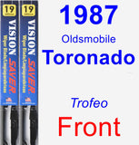 Front Wiper Blade Pack for 1987 Oldsmobile Toronado - Vision Saver