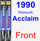 Front Wiper Blade Pack for 1990 Plymouth Acclaim - Vision Saver