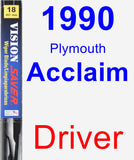 Driver Wiper Blade for 1990 Plymouth Acclaim - Vision Saver