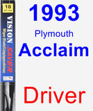 Driver Wiper Blade for 1993 Plymouth Acclaim - Vision Saver