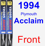 Front Wiper Blade Pack for 1994 Plymouth Acclaim - Vision Saver