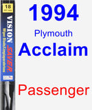 Passenger Wiper Blade for 1994 Plymouth Acclaim - Vision Saver