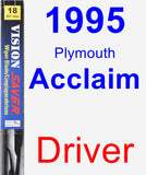 Driver Wiper Blade for 1995 Plymouth Acclaim - Vision Saver