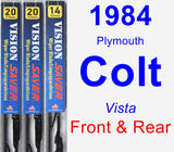 Front & Rear Wiper Blade Pack for 1984 Plymouth Colt - Vision Saver