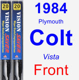 Front Wiper Blade Pack for 1984 Plymouth Colt - Vision Saver