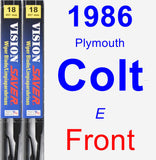 Front Wiper Blade Pack for 1986 Plymouth Colt - Vision Saver