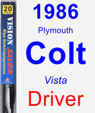 Driver Wiper Blade for 1986 Plymouth Colt - Vision Saver