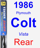 Rear Wiper Blade for 1986 Plymouth Colt - Vision Saver