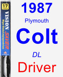 Driver Wiper Blade for 1987 Plymouth Colt - Vision Saver