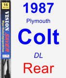 Rear Wiper Blade for 1987 Plymouth Colt - Vision Saver