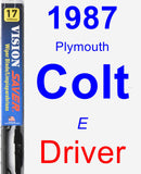 Driver Wiper Blade for 1987 Plymouth Colt - Vision Saver