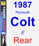 Rear Wiper Blade for 1987 Plymouth Colt - Vision Saver