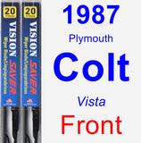 Front Wiper Blade Pack for 1987 Plymouth Colt - Vision Saver