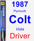 Driver Wiper Blade for 1987 Plymouth Colt - Vision Saver