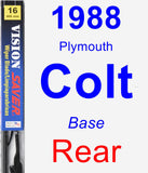 Rear Wiper Blade for 1988 Plymouth Colt - Vision Saver