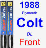 Front Wiper Blade Pack for 1988 Plymouth Colt - Vision Saver