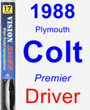 Driver Wiper Blade for 1988 Plymouth Colt - Vision Saver