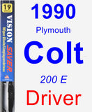 Driver Wiper Blade for 1990 Plymouth Colt - Vision Saver