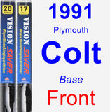 Front Wiper Blade Pack for 1991 Plymouth Colt - Vision Saver