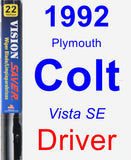 Driver Wiper Blade for 1992 Plymouth Colt - Vision Saver