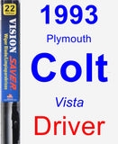 Driver Wiper Blade for 1993 Plymouth Colt - Vision Saver