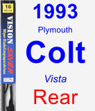 Rear Wiper Blade for 1993 Plymouth Colt - Vision Saver