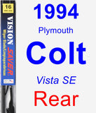 Rear Wiper Blade for 1994 Plymouth Colt - Vision Saver