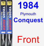 Front Wiper Blade Pack for 1984 Plymouth Conquest - Vision Saver