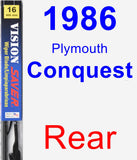 Rear Wiper Blade for 1986 Plymouth Conquest - Vision Saver