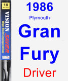 Driver Wiper Blade for 1986 Plymouth Gran Fury - Vision Saver