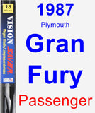 Passenger Wiper Blade for 1987 Plymouth Gran Fury - Vision Saver