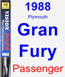 Passenger Wiper Blade for 1988 Plymouth Gran Fury - Vision Saver